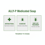 Permethrin 1% ALLY-P Antibacterial Medicated Soap